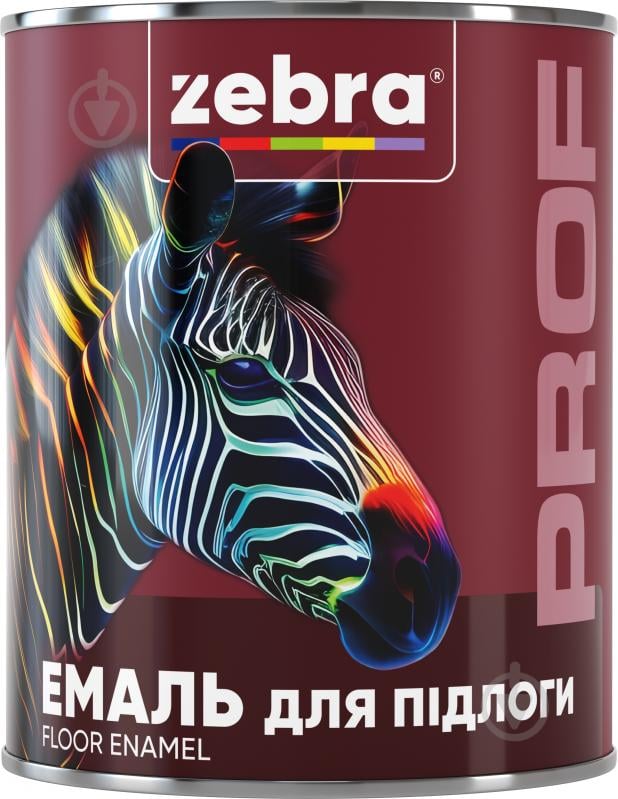 Емаль ZEBRA PROF для підлоги жовто-коричневий глянець 0,8 кг - фото 1