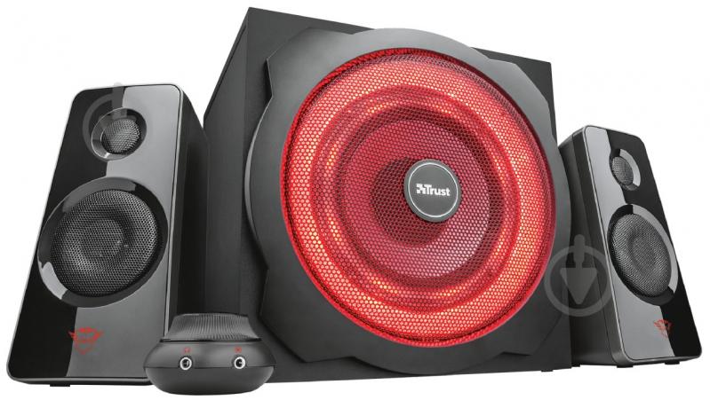 Колонки Trust GXT 4628 Thunder Illuminated Speaker Set 2.1 red/black - фото 1