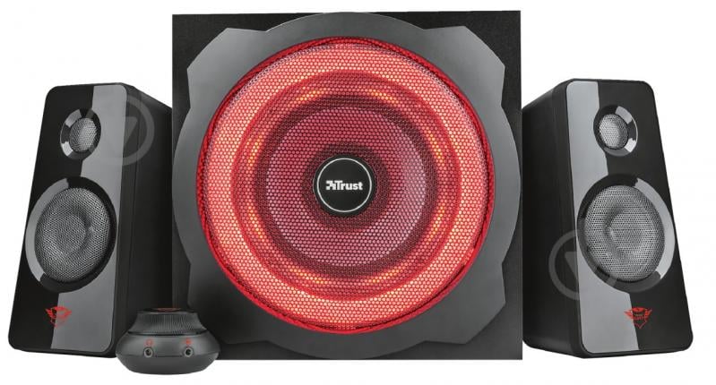 Колонки Trust GXT 4628 Thunder Illuminated Speaker Set 2.1 red/black - фото 3