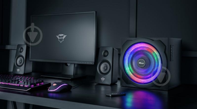 Колонки Trust GXT 629 Tytan RGB Illuminated Speaker Set 2.1 black - фото 5