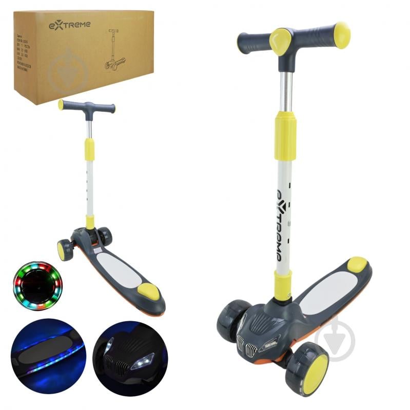 Самокат Extreme Motion серый SC816 - фото 1 Самокат Extreme Motion серый SC816 - фото 1