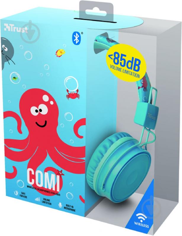 Гарнитура Trust Comi Bluetooth Wireless Kids blue (23128) - фото 6