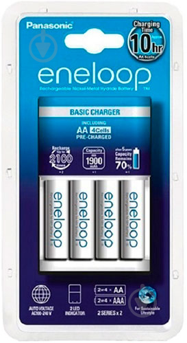 Зарядное устройство Panasonic Basic Charger+ Eneloop 4AA 1900 mAh New (K-KJ51MCC40E) - фото 1