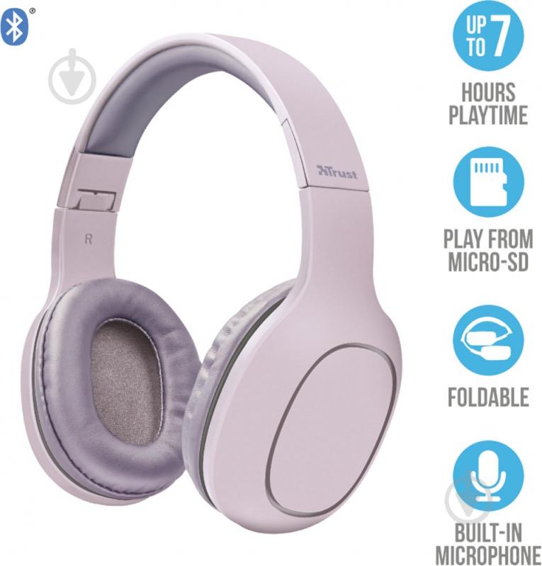 Гарнитура Trust Dona Wireless Bluetooth pink (22889) - фото 1