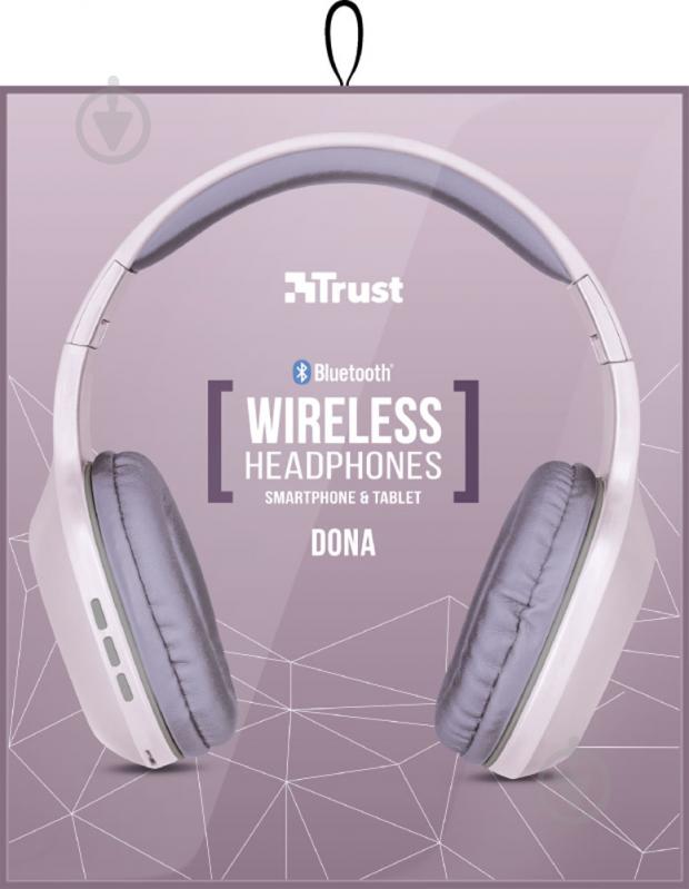 Гарнитура Trust Dona Wireless Bluetooth pink (22889) - фото 9