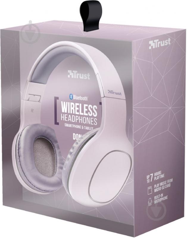 Гарнитура Trust Dona Wireless Bluetooth pink (22889) - фото 8