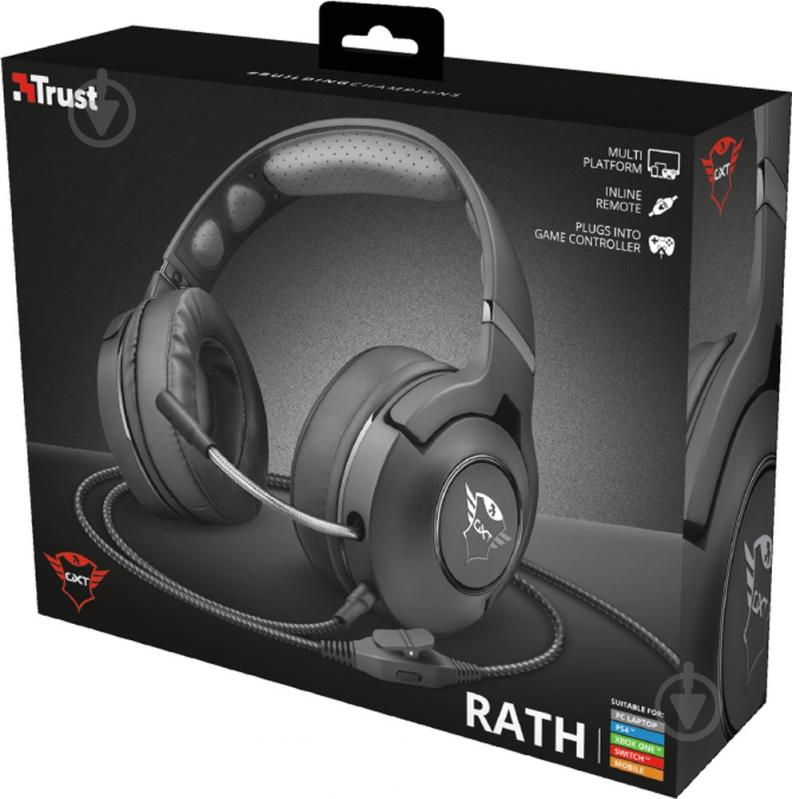 Гарнитура Trust GXT 420 Rath Multiplatform gaming headset black (22897) - фото 7