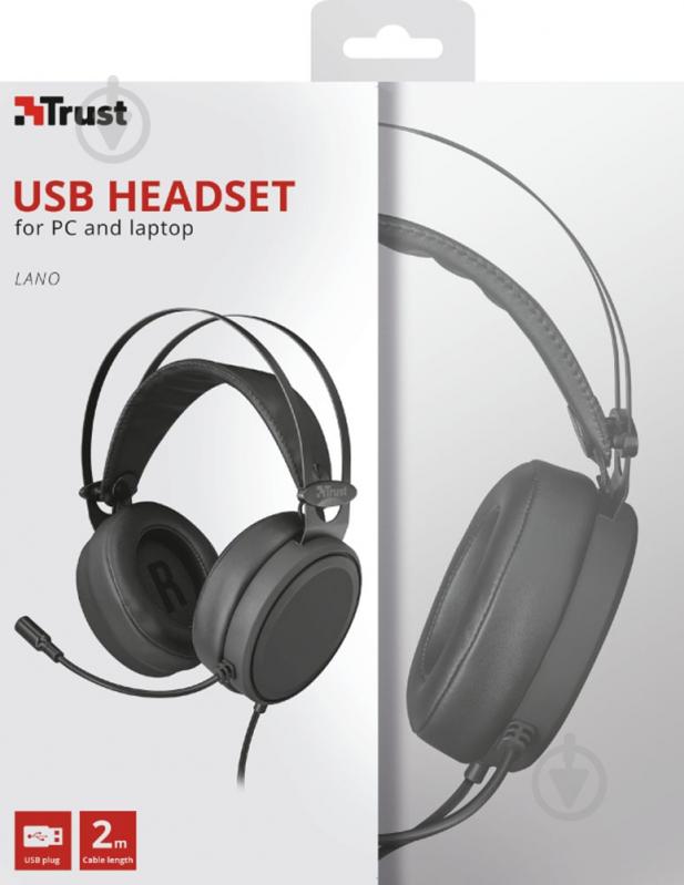 Гарнитура Trust Lano PC USB Headset black (22868) - фото 7 Гарнитура Trust Lano PC USB Headset black (22868) - фото 7