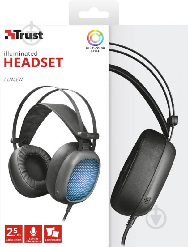 Гарнітура Trust Lumen illuminated headset black (22447) - фото 6 Гарнітура Trust Lumen illuminated headset black (22447) - фото 6
