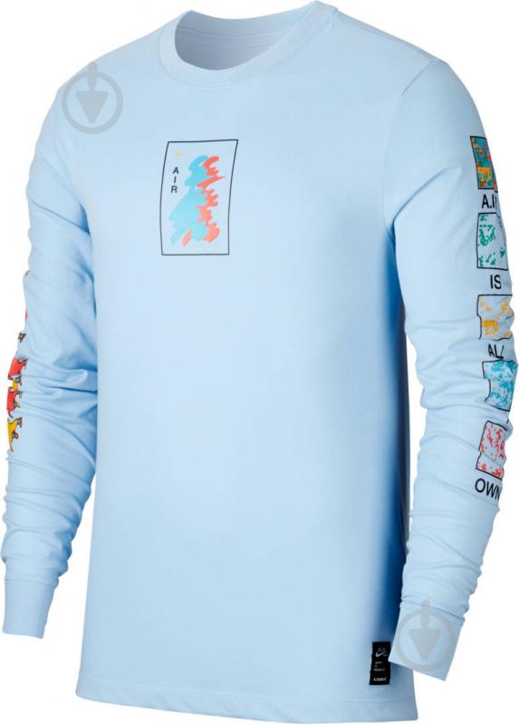 Футболка Nike M NK DRY TEE LS A.I.R. A SAVAG CT3846-436 р.2XL синій - фото 1