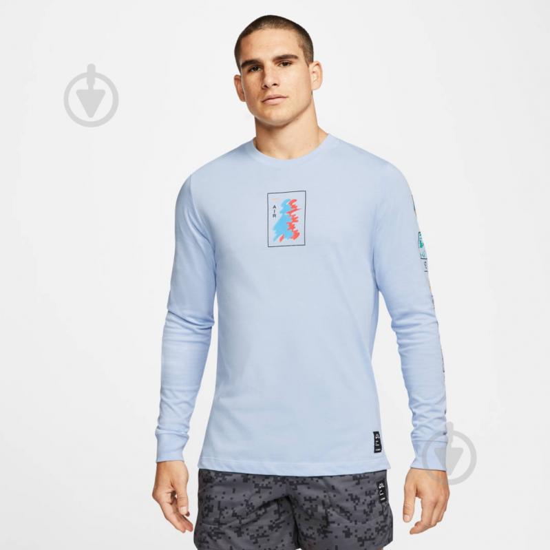 Футболка Nike M NK DRY TEE LS A.I.R. A SAVAG CT3846-436 р.2XL синій - фото 3