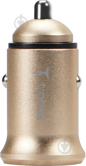 Автомобільний зарядний пристрій T-PHOX Zega 3.1A Dual USB Gold - фото 1