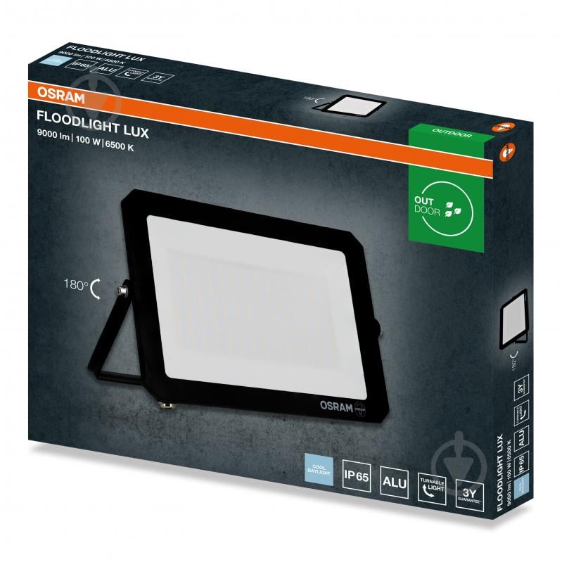 Прожектор светодиодный Osram 100 Вт IP65 черный FL LUX100W - фото 6 Прожектор светодиодный Osram 100 Вт IP65 черный FL LUX100W - фото 6