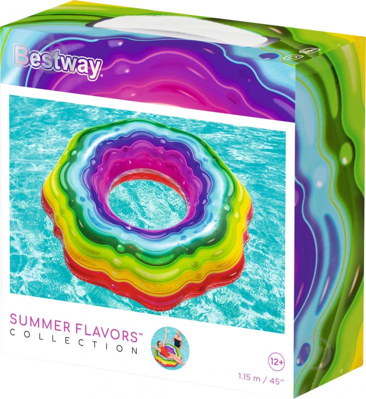 Круг надувной Bestway ø115 Rainbow ribbon - фото 4 Круг надувной Bestway ø115 Rainbow ribbon - фото 4