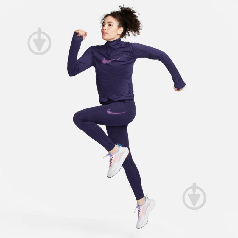 Джемпер Nike W NK DF SWOOSH HBR HZ PACER FB4687-555 р.2XL синий - фото 4