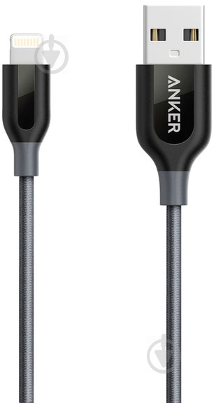 Кабель Anker USB – Apple Lightning 0.9 м серый (A8121HA1) Powerline+ - фото 1