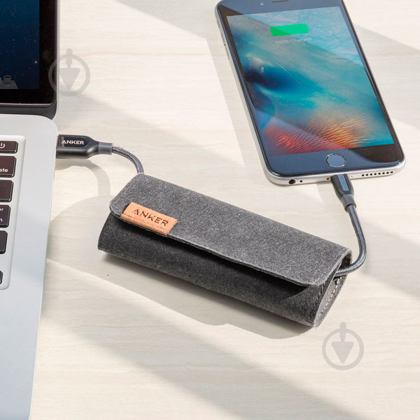 Кабель Anker USB – Apple Lightning 0.9 м серый (A8121HA1) Powerline+ - фото 2