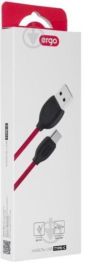 Кабель Ergo USB Type-C 1 м черный (TC09) - фото 3