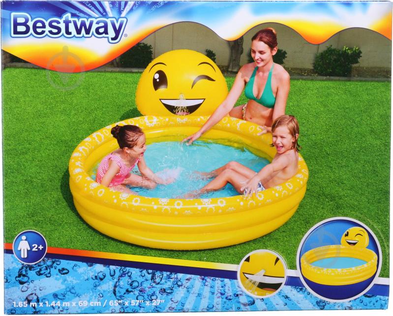 Бассейн надувной Bestway Emoji 165х144х69 см - фото 9