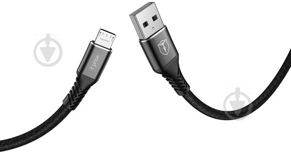 Кабель T-PHOX USB Type-A 1 м чорний (T-M814 black) Jagger - фото 2