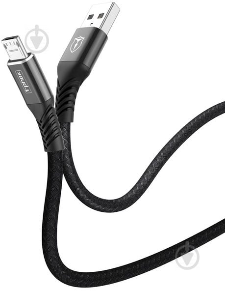 Кабель T-PHOX USB Type-A 1 м чорний (T-M814 black) Jagger - фото 1