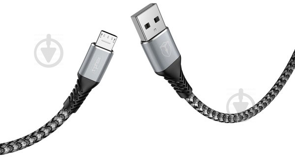 Кабель T-PHOX USB Type-A 1 м серый (T-M814 grey) Jagger - фото 2