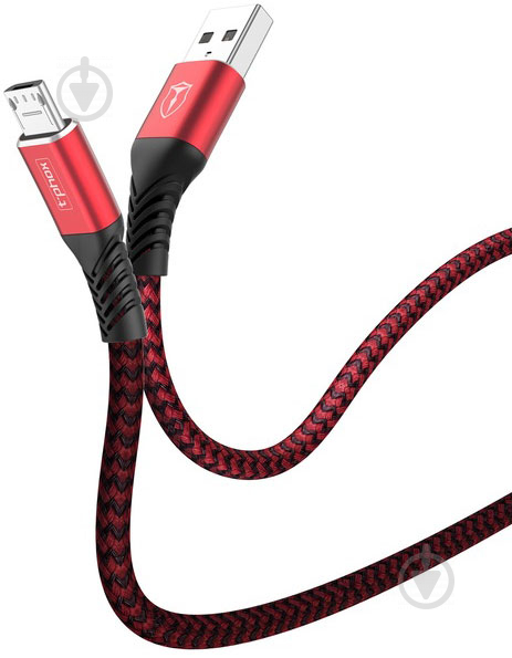 Кабель T-PHOX USB Type-A 1 м красный (T-M814 red) Jagger - фото 1