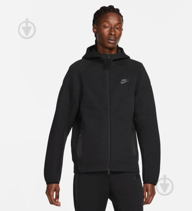 Джемпер Nike M NK TCH FLC FZ WR HOODIE FB7921-010 р.2XL чорний - фото 1