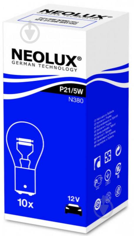 Автолампа накаливания Neolux P21/5W 5 Вт 1 шт.(NE N380) - фото 1