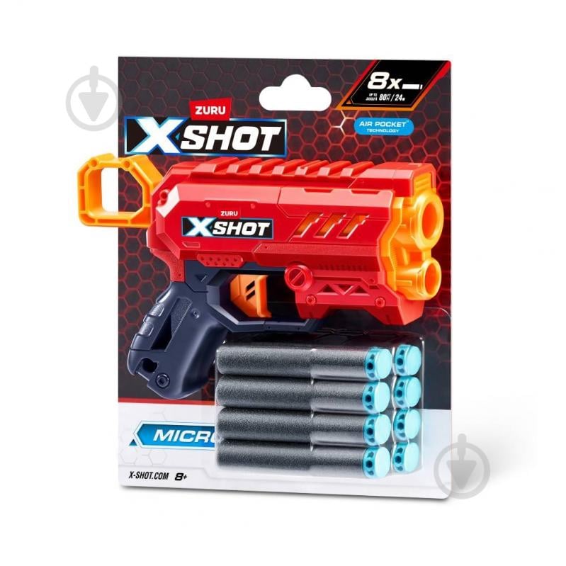 Скорострельный бластер Zuru X-Shot Excel Micro 2.0 Color Card (8 патронов) 36726TQ1R - фото 2