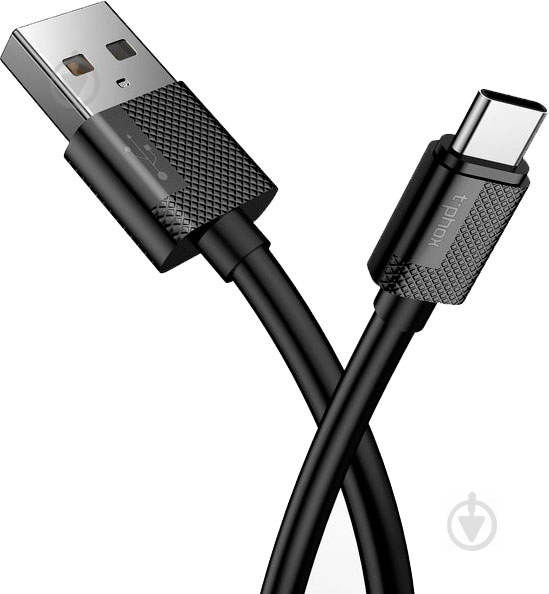 Кабель T-PHOX USB Type-C 1.2 м чорний (T-C801 black) Nets - фото 2