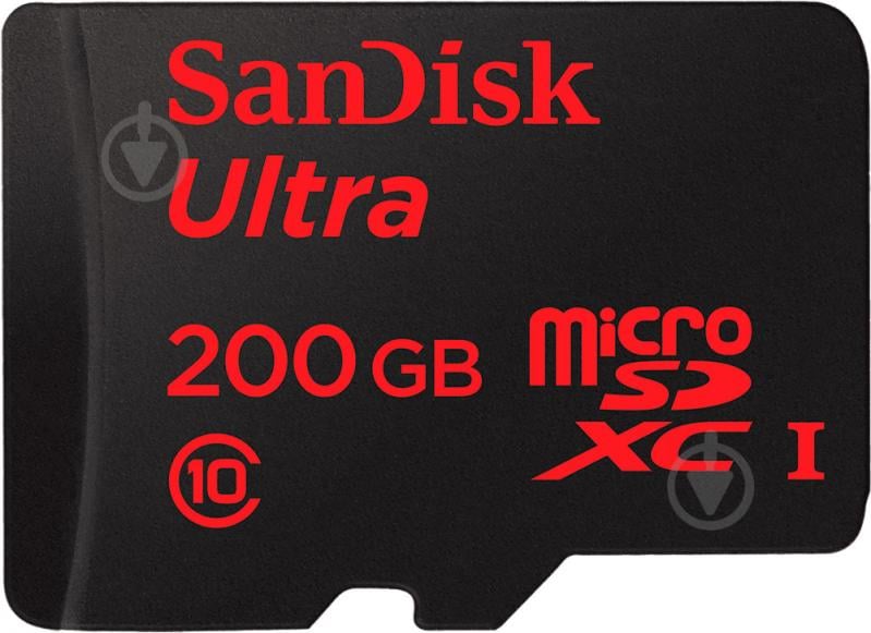 Карта памяти SanDisk microSDXC 200GB + SD adapter (SDSDQUAN-200G-G4A) - фото 1