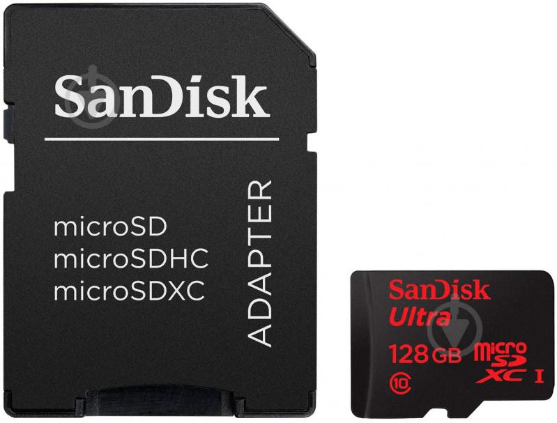 Карта памяти SanDisk microSDXC 128GB + SD adapter (SDSQUNC-128G-GN6MA) - фото 3