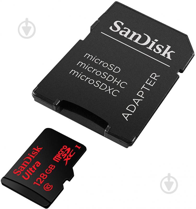 Карта памяти SanDisk microSDXC 128GB + SD adapter (SDSQUNC-128G-GN6MA) - фото 4