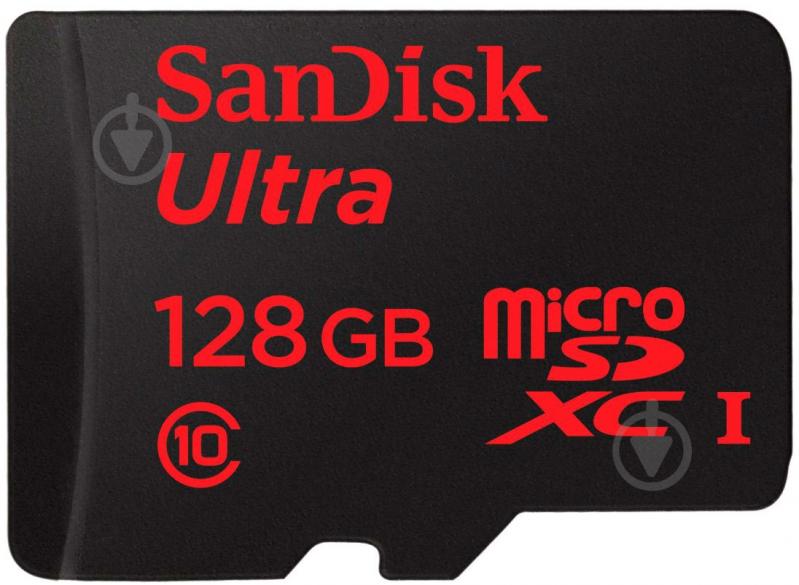 Карта памяти SanDisk microSDXC 128GB + SD adapter (SDSQUNC-128G-GN6MA) - фото 1