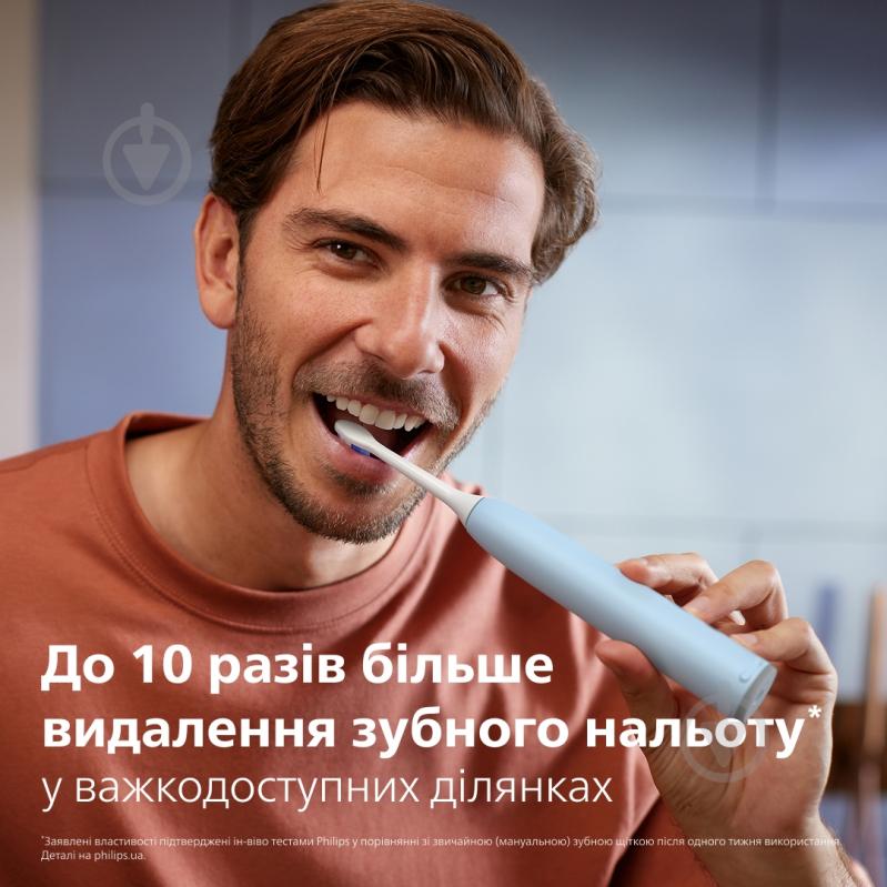 Набір Philips Series 6100 Електрична зубна щітка HX7406/02 + насадки HX6012/87 - фото 11 Набір Philips Series 6100 Електрична зубна щітка HX7406/02 + насадки HX6012/87 - фото 11