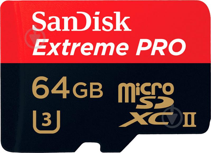 Карта памяти SanDisk microSDXC Extreme Pro 64GB + USB 3.0 reader (SDSQXPJ-064G-GN6M3) - фото 2