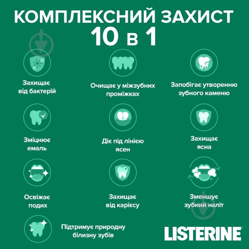 Ополіскувач для ротової порожнини Listerine Total Care Захист зубів і ясен 500 мл - фото 3