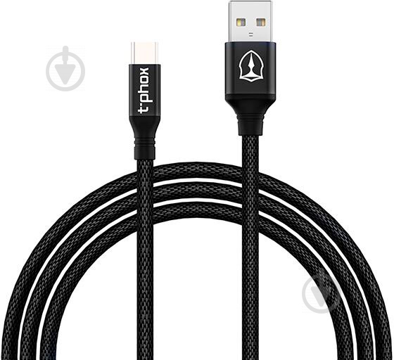 Кабель T-PHOX USB Type-C 1.2 м черный (T-C810 Black) Speed - фото 2