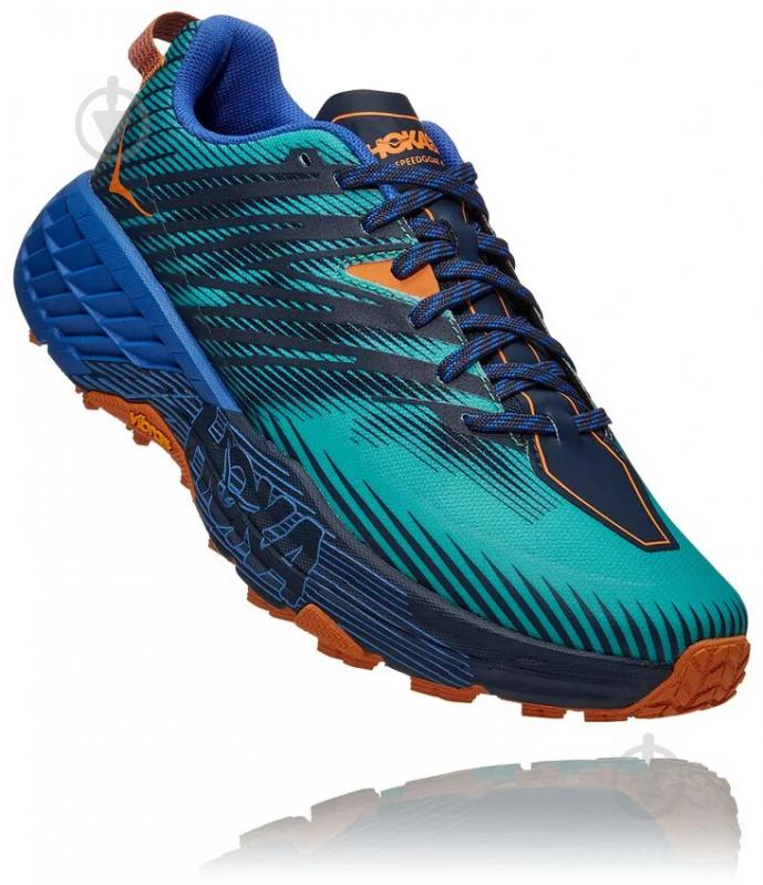 Кроссовки мужские демисезонные Hoka Speedgoat 4 1106525|22 р.44 зеленые - фото 1