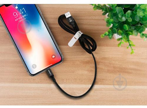 Кабель T-PHOX Lightning – USB-C 1.2 м чорний (T-L810 Blue) Speed - фото 5