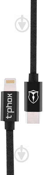 Кабель T-PHOX Lightning – USB-C 1 м чорний (T-LC811 Black) Speed - фото 1