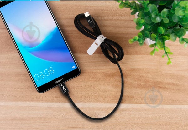 Кабель T-PHOX USB Type-C – microUSB 1 м черный (T-MC811 Black) Speed - фото 6