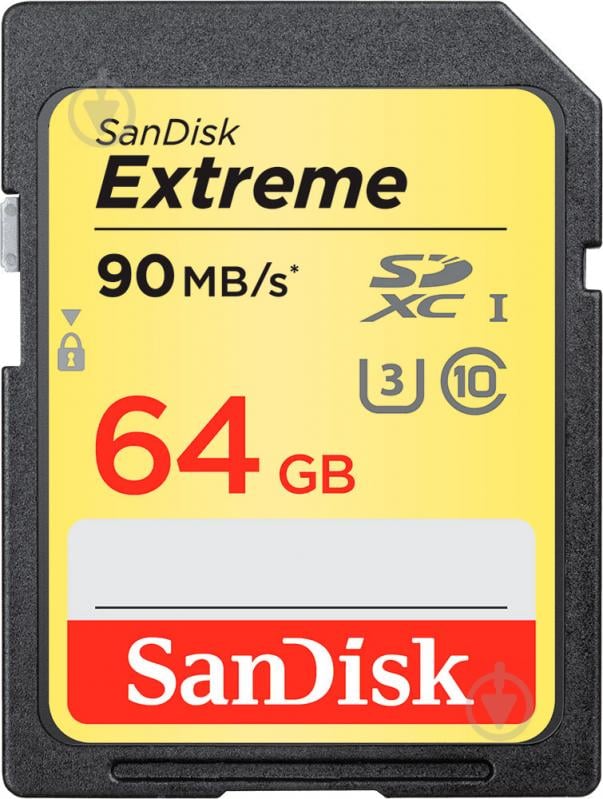 Карта пам'яті SanDisk SDXC Extreme 64GB (SDSDXNE-064G-GNCIN) - фото 1