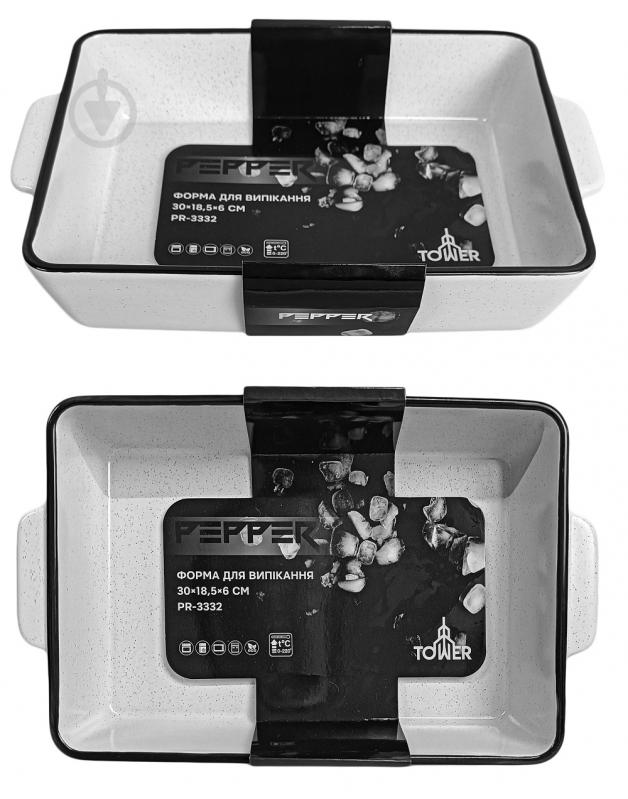 Форма Pepper 30х18,5х5 см, Tower, керамика - фото 2 Форма Pepper 30х18,5х5 см, Tower, керамика - фото 2