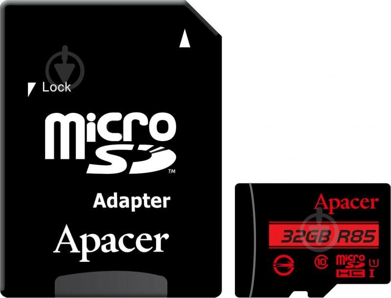 Карта памяти Apacer microSDHC 32 ГБ UHS Speed Class 1 (U1)Class 10 (AP32GMCSH10U5-R) AP32GMCSH10U5-R - фото 1