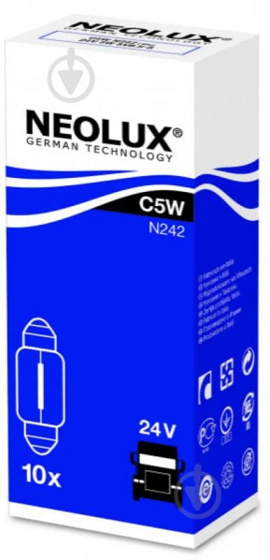 Автолампа накаливания Neolux C5W 5 Вт 1 шт.(NE N242) - фото 1