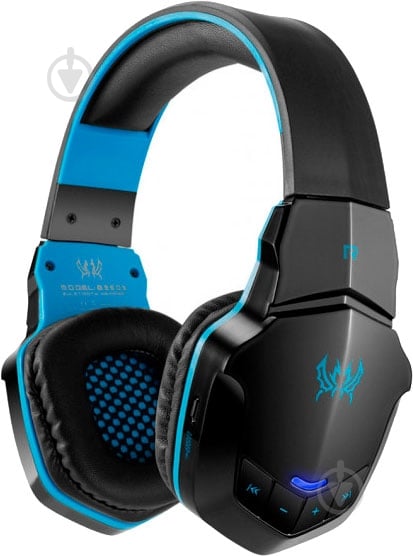 Гарнитура Kotion Each B3505 Bluetooth black/blue - фото 1