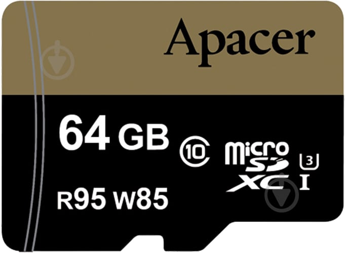 Карта памяти Apacer microSDXC 64 ГБ Class 10UHS-I Class 3 (U3) (AP64GMCSX10U4-R) AP64GMCSX10U4-R - фото 2