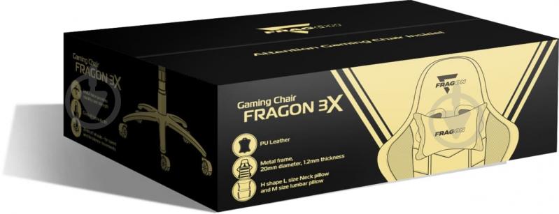 Крісло ігрове FRAGON 3x Series чорно-білий - фото 9